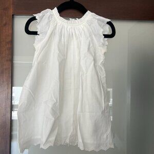 Ruffled white collar Butterfly sleeve dress